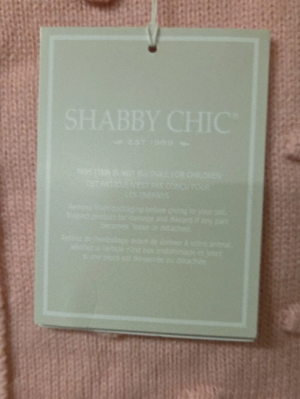 Shabby Chic Boutique Pink Bobble-Knit Dog Cardigan with Gold Heart Buttons